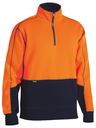 Bisley BK6989 Hi Vis Fleece 1/4 Zip Pullover