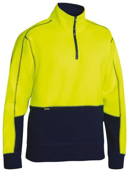 Bisley BK6989 Hi Vis Fleece 1/4 Zip Pullover