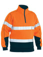 Bisley BK6989T Taped Hi Vis 1/4 Zip Fleece Pullover