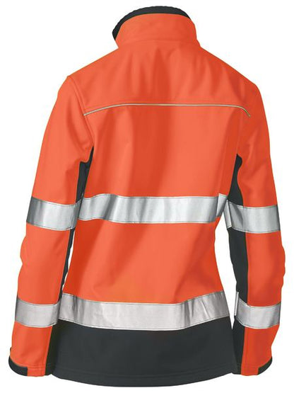 BJL6059T Bisley Women's Taped Two Tone Hi Vis Soft Shell Jacket