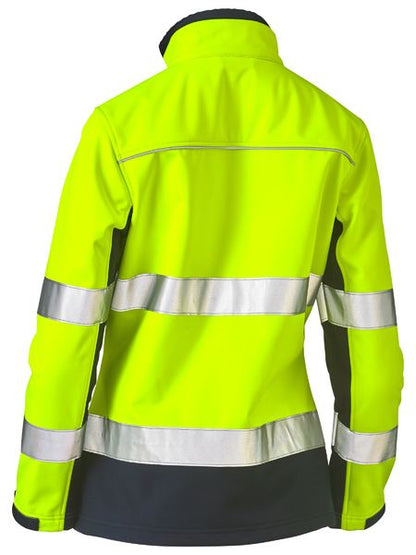 BJL6059T Bisley Women's Taped Two Tone Hi Vis Soft Shell Jacket
