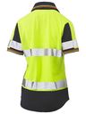Bisley BKL1225T Women's Taped Two Tone Hi Vis V-Neck Polo