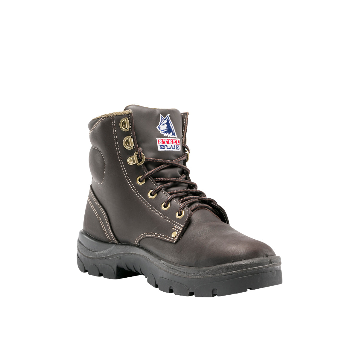 Steel Blue Argyle Lace-Up Safety Boot 312102