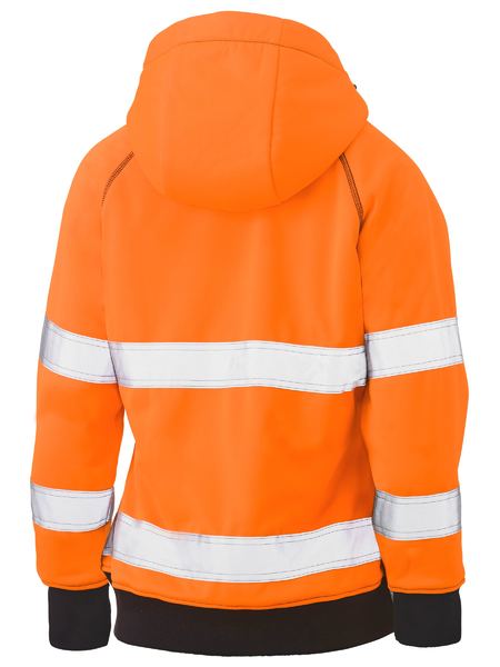 BKL2819T Bisley Women's Taped Hi Vis Fleece Zip Front Hoodie with Sherpa Lining