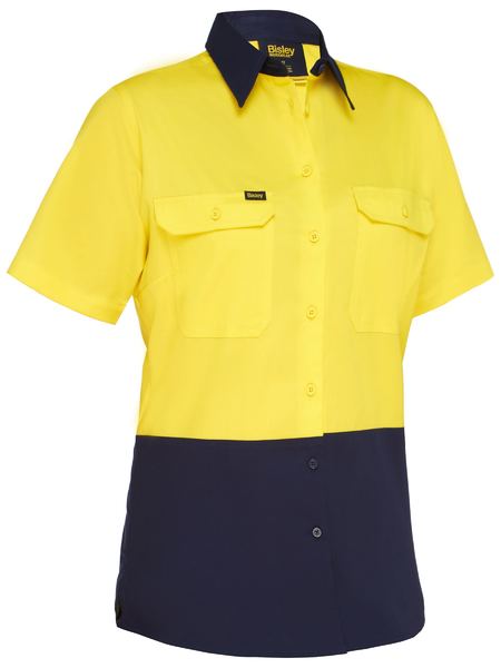 BL1895 Bisley Women's Cool Lightweight Hi Vis Drill Shirt