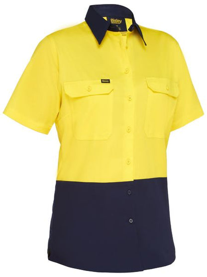 BL1895 Bisley Women's Cool Lightweight Hi Vis Drill Shirt
