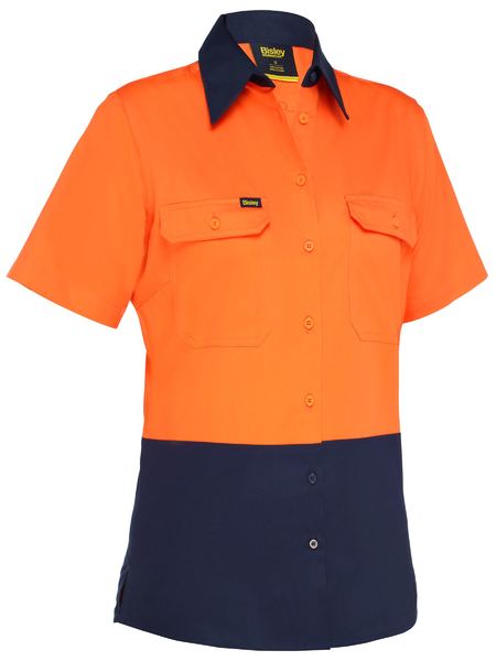 BL1895 Bisley Women's Cool Lightweight Hi Vis Drill Shirt