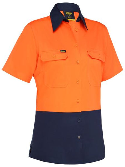 BL1895 Bisley Women's Cool Lightweight Hi Vis Drill Shirt