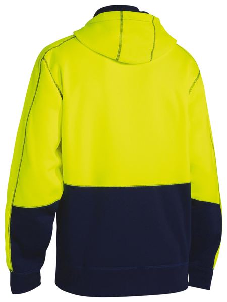Bisley BK6819 Hi Vis Zip Front Fleece Hoodie