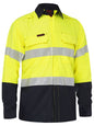 BS8438T Bisley Apex 185 Taped Hi Vis FR Ripstop Vented Shirt