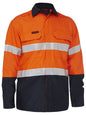 BS8438T Bisley Apex 185 Taped Hi Vis FR Ripstop Vented Shirt