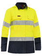 BL8438T Bisley Apex 185 Women's Taped Hi Vis FR Vented Shirt