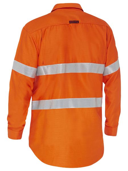 BS8439T Bisley Apex 185 Taped Hi Vis Ripstop FR Vented Shirt