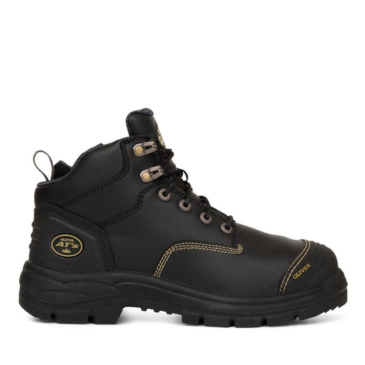 Oliver 55-340Z 130mm Black Zip/Lace Safety Boot