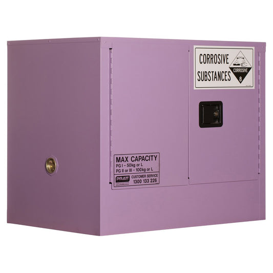 Corrosive Substance Storage Cabinet: Metal - 100L - 2 Doors - 1 Shelf 5535ASPH