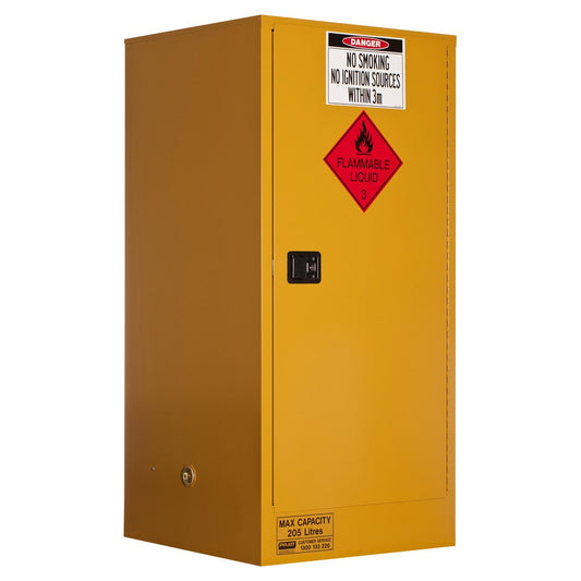 Flammable Storage Cabinet 205L - 1 Door, Roller Set Shelf 555VS