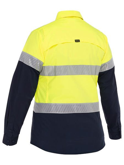 Bisley BL6491T Women's X Airflow™ Hi Vis Taped Stretch Ripstop Shirt