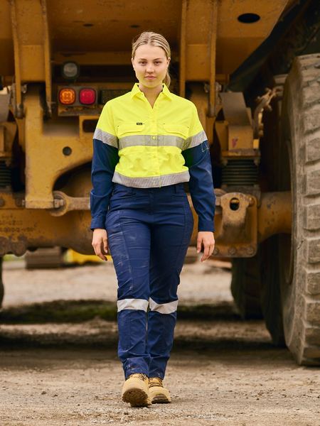 Bisley BL6491T Women's X Airflow™ Hi Vis Taped Stretch Ripstop Shirt