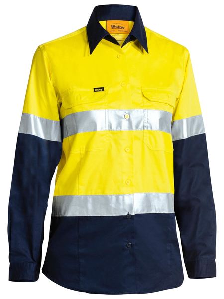 Bisley BL6696T Women's Taped Hi Vis Cool Lightweight Drill Shirt