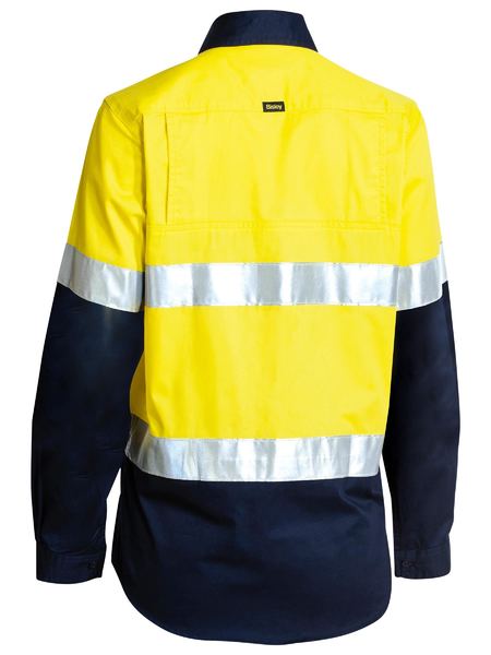 Bisley BL6696T Women's Taped Hi Vis Cool Lightweight Drill Shirt