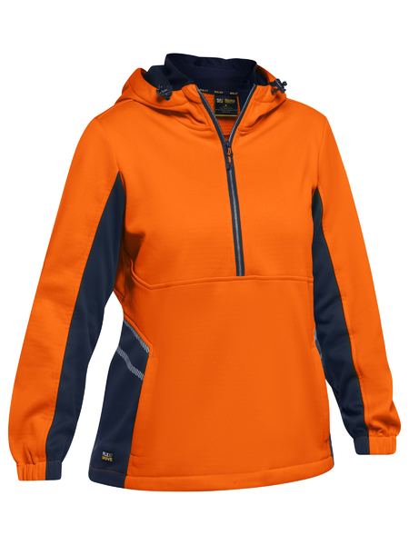 BKL6571 Bisley Women's Hi Vis Liquid Repellent Fleece Hoodie