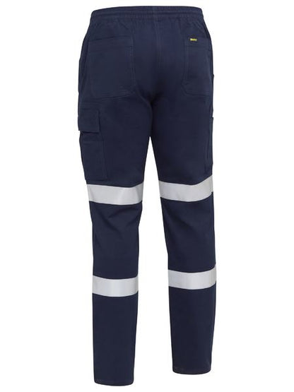 Bisley BPC6029T Taped Biomotion Stretch Cotton Drill Elastic Waist Cargo Work Pant