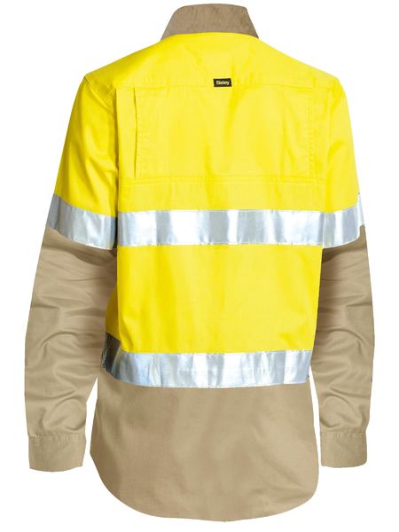 Bisley BL6696T Women's Taped Hi Vis Cool Lightweight Drill Shirt