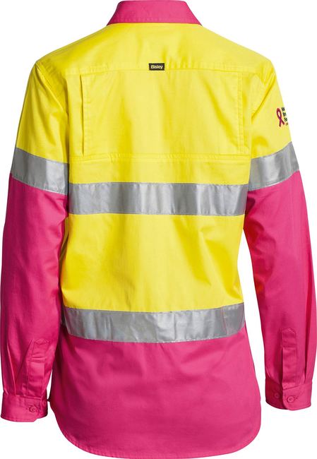 Bisley BL6696T Women's Taped Hi Vis Cool Lightweight Drill Shirt