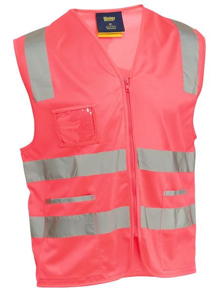 Bisley Taped Hi Vis Safety Zip Vest BV0341T