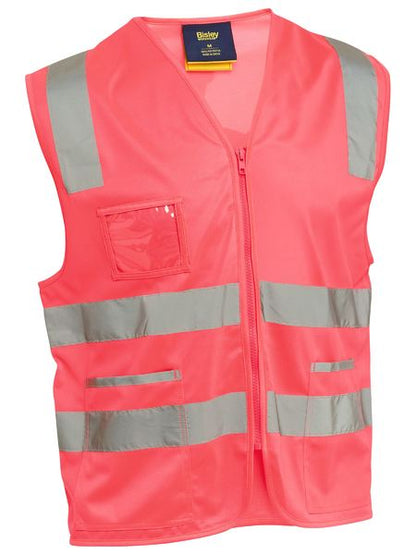 Bisley Taped Hi Vis Safety Zip Vest BV0341T
