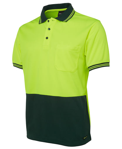 JB'S 6HVPS High Vis Short Sleeve Polo Shirt Yellow/Green