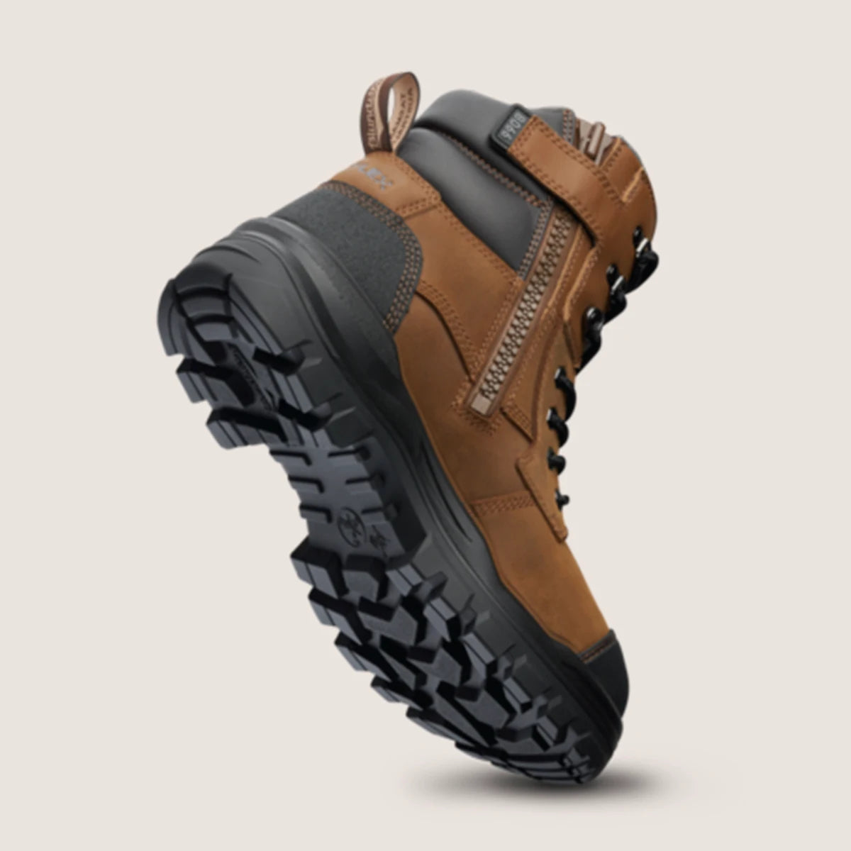 Blundstone 8066 Rotolex Saddle Brown Zip/Lace Safety Boot