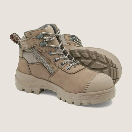 Blundstone 8553 Rotoflex Stone Zip/Lace Safety Boot