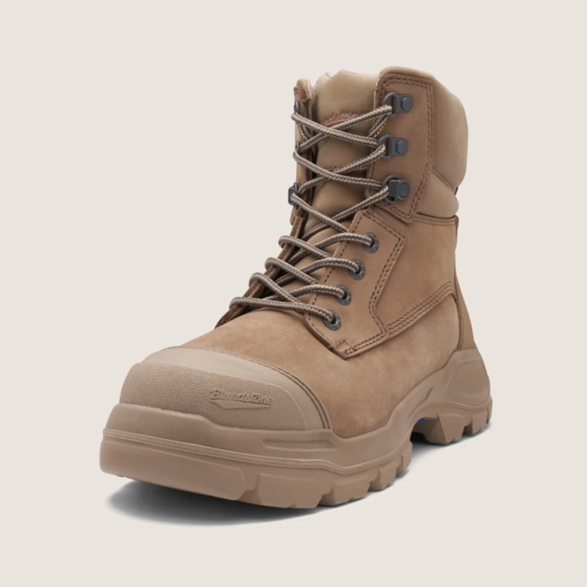 Blundstone 9063 Rotoflex Stone Nubuck Zip/Lace Safety Boot