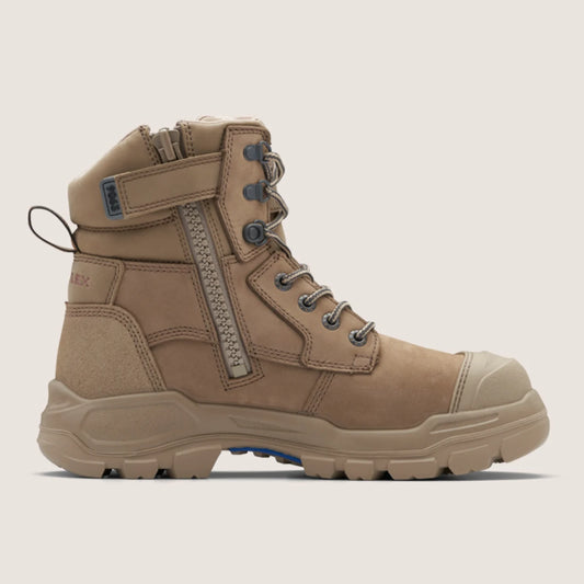 Blundstone 9063 Rotoflex Stone Nubuck Zip/Lace Safety Boot