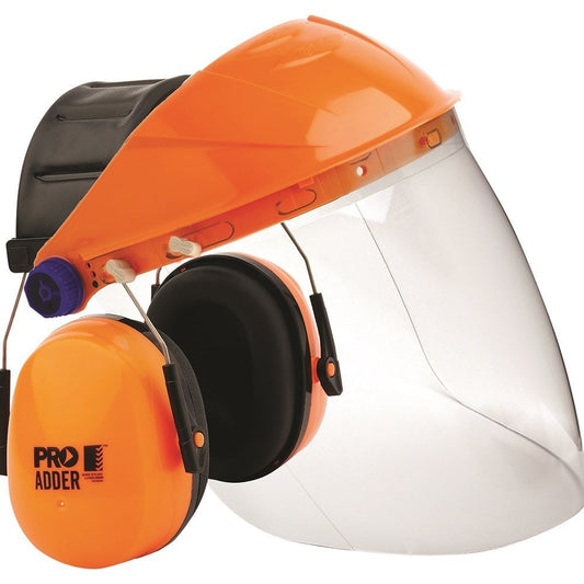Striker Browguard + Clear Visor + Adder Earmuff Combo BGVCEADD