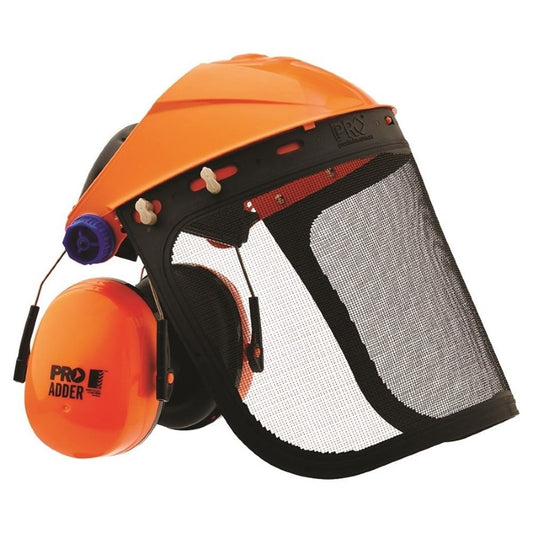 Striker Browguard + Mesh Visor + Adder Earmuff Combo BGVMADD