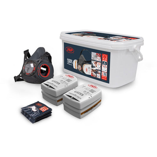 Force Typhoon 8 Half Mask Respirator Spray Painters Kit With A2P2 Filters BHT0B3-0L5-UAN