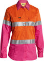 Bisley BL6696T Women's Taped Hi Vis Cool Lightweight Drill Shirt