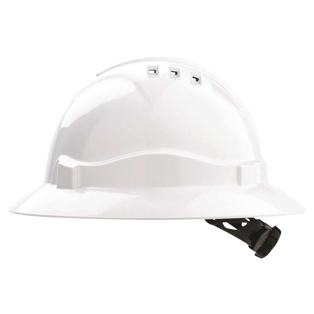 V6 Hard Hat Vented Full Brim Ratchet Harness HHV6FB