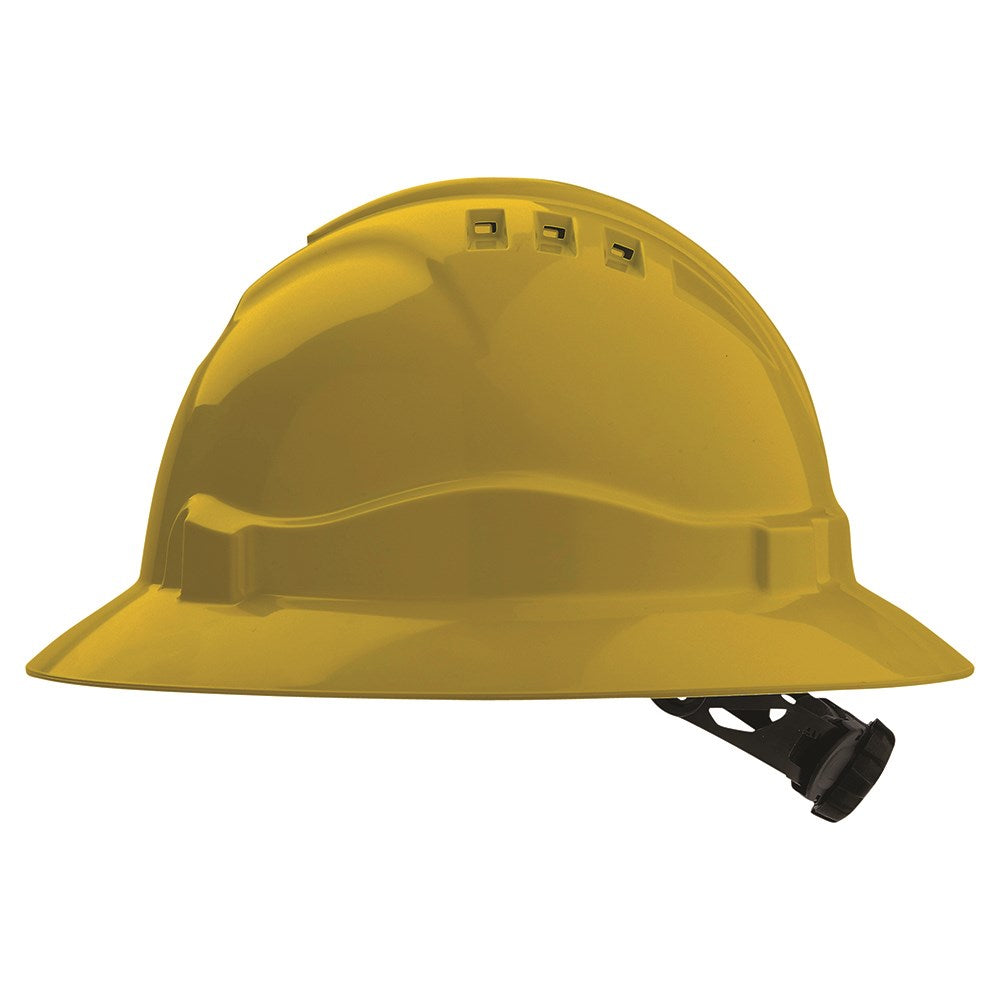 V6 Hard Hat Vented Full Brim Ratchet Harness HHV6FB