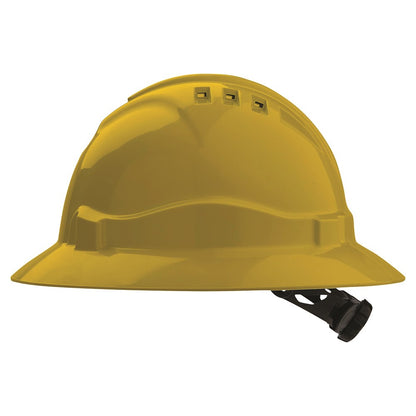V6 Hard Hat Vented Full Brim Ratchet Harness HHV6FB