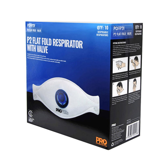 Dust Masks Flat Fold P2+Valve PCFFP2V