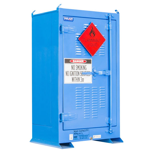 Dangerous Goods Outdoor Storage Cabinet:80L - 1 Door - 2 Shelves POD80