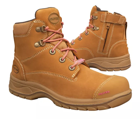 Oliver Women's Wheat Zip Safety Boot 49-432Z