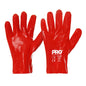 27cm Red Pvc Gloves Large PVC27