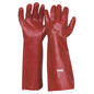 45cm Red Pvc Gloves Large PVC45