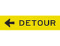 Detour Left 1200x300 Class 1 Reflective