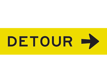Detour Right 1200x300 Class 1 Reflective