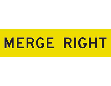 Merge Right 1200x300 Class 1 Reflective